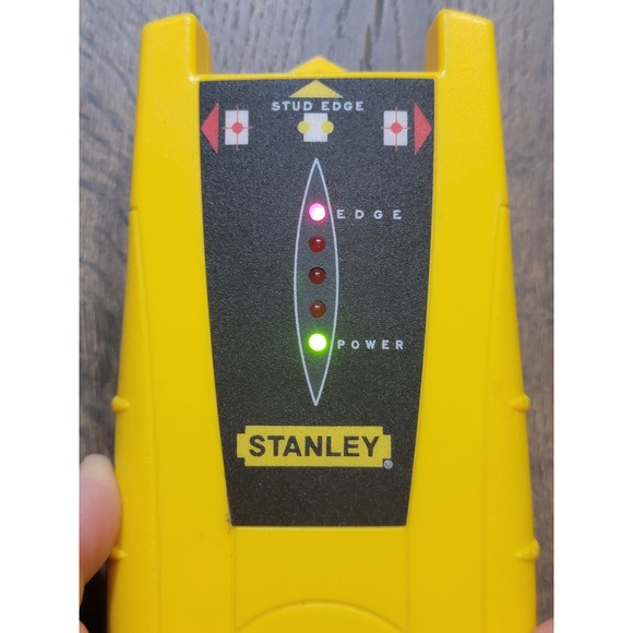Stanley Yellow Stud Edge Finder Wall Scanner Detector Tool Tested Works - Picture 3 of 3